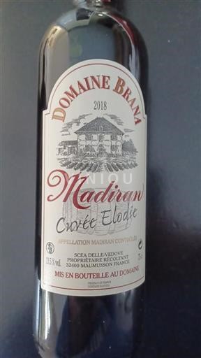 Southwest Madiran Domaine Brana Elodie 2018