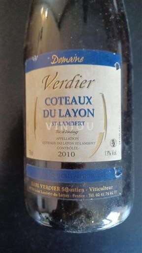 Loirevallei Coteaux du Layon Domaine Verdier 2010