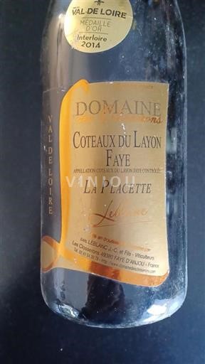 Loirevallei Coteaux du Layon Domaine Des Closserons La Placette 2013