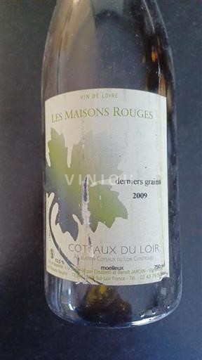 Loire Valley Coteaux du Loir Les Maisons Rouges derniers grains 2009