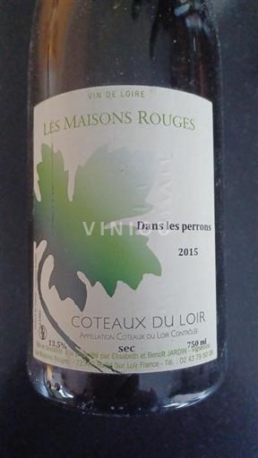 Valle del Loira Coteaux del Loira Les Maisons Rouges Dans les perrons 2015