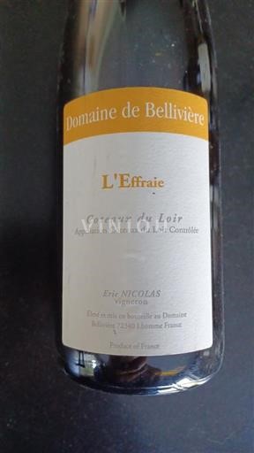 Valle della Loira Coteaux-du-loir Domaine Bellivière L'Effraie 2018