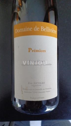 Valle della Loira Coteaux-du-loir Domaine Bellivière Prémices 2019