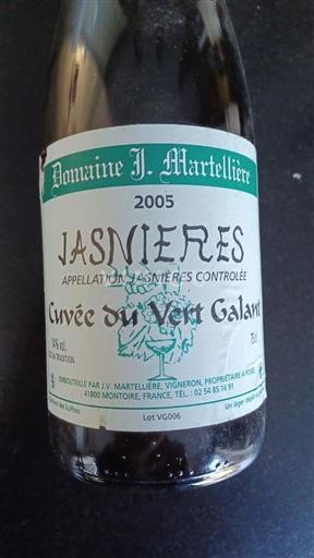 Údolí Loiry Jasnières Domaine J. Martellière du Vert Galant 2005