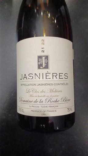 Vin Blanc sec Le Clos des Molières Domaine La Roche Bleue 2022 France Vallée de la Loire Jasnières