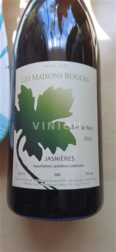 Vallée de la Loire Jasnières Les Maisons Rouges Sur le Nez 2023