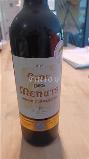 Bordeaux Saint-Émilion Grand Cru Clos des Menuts 2015