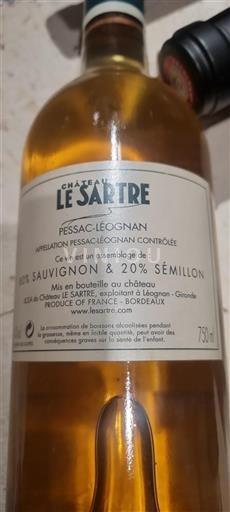 Bordeaux Pessac-Léognan Château Le Sartre 2009