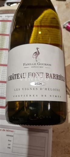 Rhône Valley Costières de Nîmes Château Font Barrièle Les Vignes d'Héloïse 2024