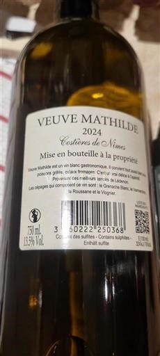 Rhône Valley Costières de Nîmes Veuve Mathilde 2024