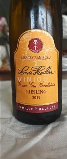 Alzacija Alsace Grand Cru Grand Cru Louis Hauller Grand Cru Frankstein 2019