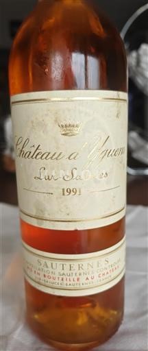 Bordeaux Sauternes Premier Cru Supérieur Château Yquem 1991