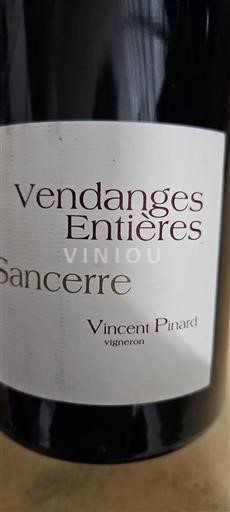 Vallée de la Loire Sancerre Vincent Pinard Vendanges Entières 2018