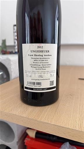 Pfalz Weingut Georg Mosbacher Ungeheuer Forst Riesling trocken 2012