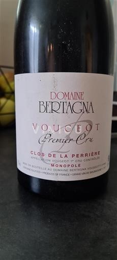 Bourgogne Vougeot Premier Cru Domaine Bertagna Clos de la Perrière Icke årgångsbetecknad