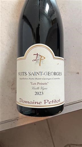 Bourgondië Nuits-saint-georges Domaine Petitot Les Poisets Vieille Vigne 2023
