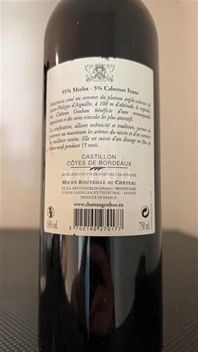 Bordeaux Côtes de Bordeaux Château Goubau 2009