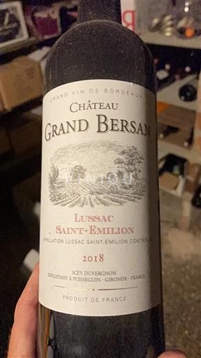 Bordeaux Lussac-saint-émilion Château Grand Bersan 2018