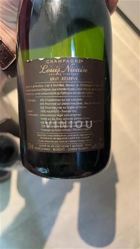 Champagne Premier Cru Louis Nicaise Brut R%c3%a9serve Niet-geïntegreerd