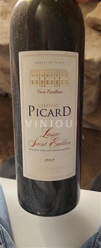 Vin Rouge sec Excellence Château Picard 2012 France Bordeaux Lussac-saint-émilion