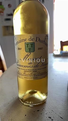 Rhône Valley Muscat de Beaumes de Venise Domaine Durban 2007