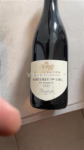 Vin Rouge sec En sazenay Tupinier-Bautista 2023 France Bourgogne Mercurey AOC Premier Cru