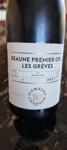 Borgogna Beaune Premier Cru Domaine Chanson Les Grèves 2017