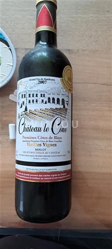 Bordeaux Ikke specificeret Château Le Cône Vieilles Vignes 2007
