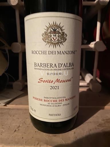 Piemonte Barbera d'Alba Rocche dei Manzoni Sorito Mosconi 2021