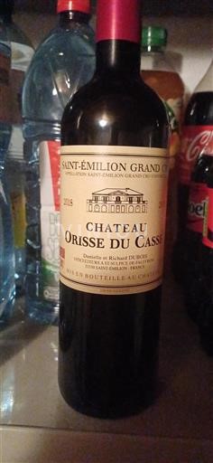 Burdeos Saint-Émilion Gran Cru Grand Cru Château Orisse du Casse 2018
