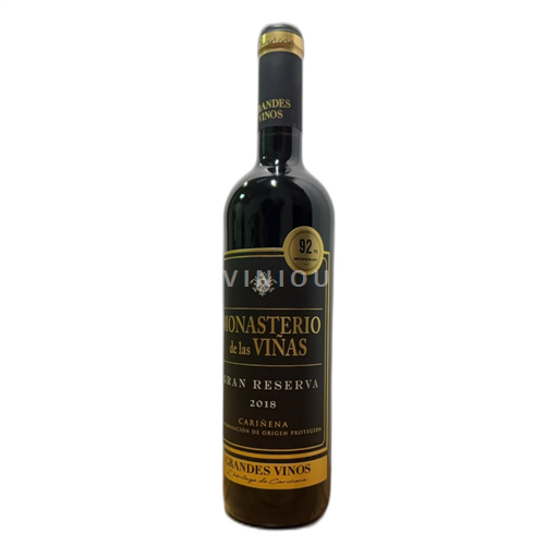Vin Rouge sec Gran Reserva Monasterio de las Viñas 2018 Espagne Aragon Carinena
