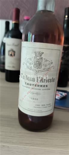 Burdeos Sauternes Château L'Arieste 1986