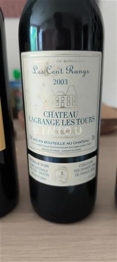 Bordeaux Bordeaux superiore Château Lagrange Les Tours Les Cent Rangs 2003