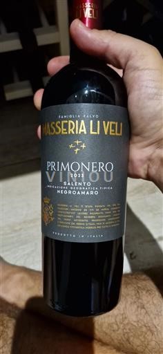 Apulia Wines Alezio Masseria Li Veli Primonero 2023