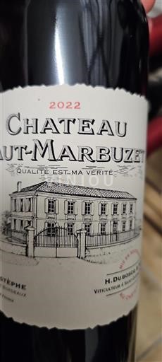 Bordeaux Saint-Estèphe Cru Bourgeois Château Haut-Marbuzet 2022
