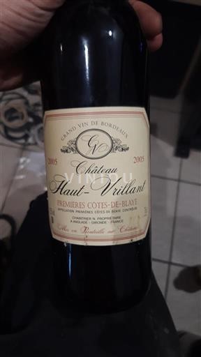 Bordeaux Ikke specificeret Château Haut-Vrillant 2005
