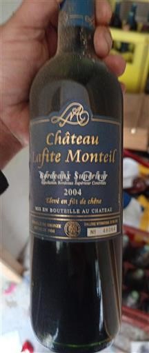 Bordeaux Bordeaux supérieur Château Lafite Monteil 2004