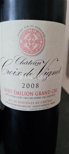 Burdeos Saint-Émilion Gran Cru Grand Cru Château Croix de Vignot 2008