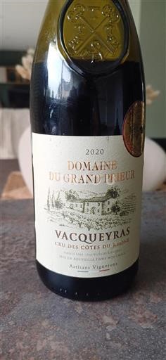 Rhônedalen Vacqueyras Domaine Grand Prieur 2020