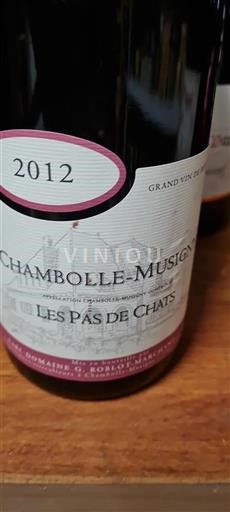 Borgogna Chambolle-Musigny Domaine G. Roblot-Marchand Les Pas de Chats 2012