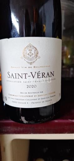 Burgund Saint-Véran Christian Collovray et Jean-Luc Terrier 2020