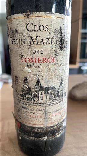 Bordeaux Pomerol Clos Brun-Mazeyres 2002