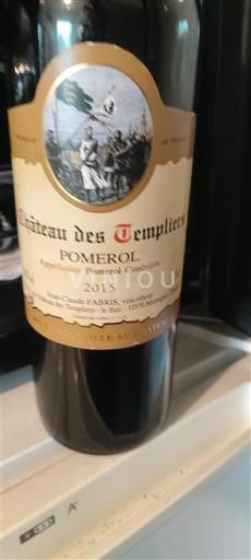 Bordeaux Pomerol Château Des Templiers 2015