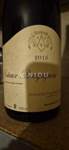 Borgogna Coteaux borgognoni Domaine Yves Bazin 2015