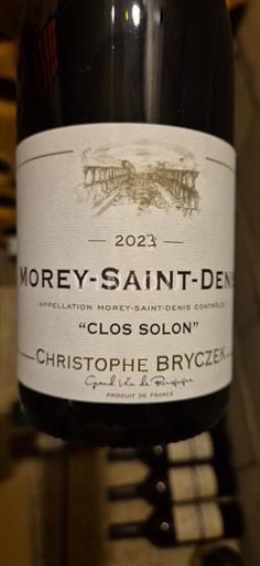 Burgundy Morey-Saint-Denis Grand Cru Christophe Bryczek Clos Solon 2023
