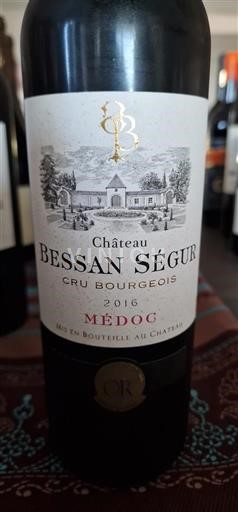 Bordeaux Médoc Cru Bourgeois Château Bessan Ségur 2016