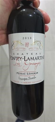 Bordeaux Pessac-Léognan Château Pontey-Lamartine Les Granges 2018