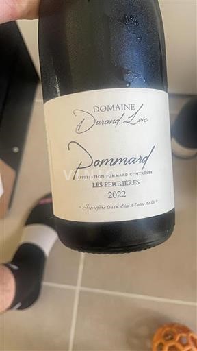 Borgogna Pommard Durand Loïc Les Perrières 2022