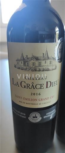 Burdeos Saint-Émilion Gran Cru Grand Cru Château La Grâce Dieu 2016
