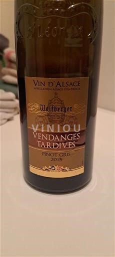 Alsacia Vendanges Tardives Wolfberger Vendanges Tardives 2015